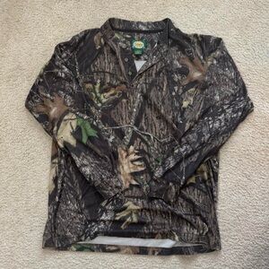 Vintage Cabela's Men's Forest Camouflage Zip Up Sweater